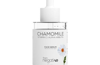 From Negative | Skin Brightening & Calming Face Glow Serum with Chamomile, Vitamin C, Niacinamide, Alpha Arbutin & Hyaluronic Acid | Reduces Acne Redness, Dark Spots & Pigmentation | Hydrates & Soothes Sensitive Skin | For All Skin Types – Beginner friendly | Men & Women | 30ml