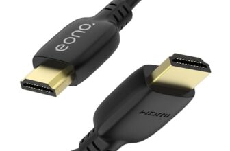 Amazon Brand – Eono HDMI Certified Cable 8K Ultra High Speed HDMI 2.1 Cable 8K/60Hz 4K/120Hz 48Gbps, Black 1.8 Meter