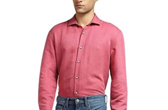 JACK & JONES Men’s Regular Fit Shirt (201254002-Rose Wine_Rose S)