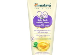 Himalaya Baby Rash Relief Cream with Pure Cow Ghee 50G | ph 5.5 | Aloe vera | Zinc Oxide | Safe for newborns | For baby’s sensitive skin safe from day 1 | No Parabens | No Mineral Oil | No Synthetic color | Pediatrician evaluated