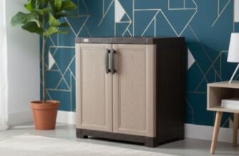 Prima Viva-1 Plastic Storage Cabinet (Small H 2 Ft x W 2 Ft x D 1.6 Ft) | 2 Compartments Multipurpose Organizer for Home & Office | Strong, Stylish & Spacious Cupboard for Clothes & Essentials