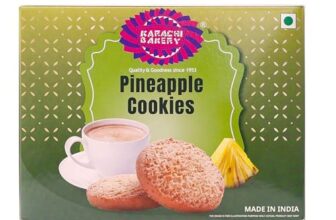 Karachi Bakery Pineapple Flavour Cookies 400gm | Tea Time Snack | Delicous Snack | Vegetarian