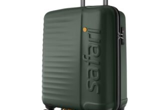 Safari Cabin Insignia 8 Wheels 55cm Size Trolley Bag, TSA Lock, Hard Case Polycarbonate, 360º Wheeling Carry-on Luggage, Travel Bag, Suitcase for Travel, Trolley Bags for Travel, Deep Forrest