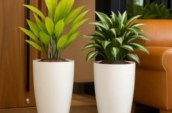 TrustBasket Blossom 18 Inch (Set of 2) Solid White Flower Pot| Lightweight & Durable for Indoor/Outdoor |Big Size Plants/Flower| Flower Pot for Living Room | Big Planters/Vase for Home Decor & Garden