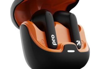 GOBOULT Z40 Pro with 100H Playtime, Zen Quad Mic ENC, 45ms Low Latency Gaming, Premium Rubber Grip Case, 13mm Bass Drivers, BT 5.3, TWS Truly Wireless in Ear Earbuds (Midnight)