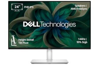 Dell S2425HSM 24″/60.45cm FHD Monitor, 144Hz Refresh Rate, IPS Panel, 1ms Response, Flicker-free, Contrast 1500:1, 2xHDMI, Built-in 6W Dual Speakers, Warranty 3 Years, TÜV Rheinland 4-Star Eye Comfort