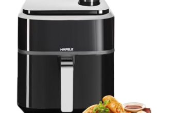 Hafele NOIL STEAM Air Fryer, 6.7L Digital Air Fryer with 360° Steam + Rapid Air Circulation Technology & Touch Panel, 8 Preset Menus, Non-Stick Air Fry Basket, 1800W, (Black)