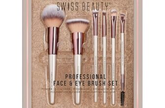 Swiss Beauty Professional Face & Eye Brush Set | 6-Piece Brush Set | Soft Synthetic Bristles | Easy Blending | Flawless Application | Premium Quality | Comfortable Grip | Cream, Liquid & Powder Formulation