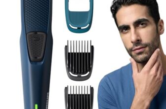 Philips Battery Powered SkinProtect Beard Trimmer for Men – Lasts 4x Longer, DuraPower Technology, Cordless Rechargeable with USB Charging, Charging Indicator, Travel Lock, No Oil Needed BT1232/18