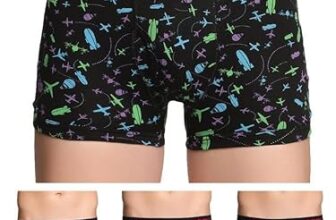 Genx Jazz Printed Trunk – Elegant, Trendy&Comfortable, 100% Combed Cotton Men’s Underwear(Pack of 4)(Colors&Print May Vary)-85cm Assorted