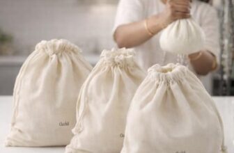 Clazkit Muslin Cheese Cloth Bag – Reusable Straining & Filtering Cloth for Paneer, Juice, Nut Milk & Ice Cream, Size – 10 x 12Inches – Pack of 3