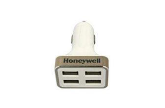 Honeywell Micro CLA 6.8 Amp Car Charger with 4 USB Output, Fast Charging 4 USB Ports, Compatible with iPhones, Smartphones, Tablets, Smartwatches, Power Banks, Dashcams – Black