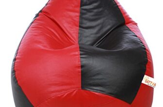 Sattva Classic EVSD00343 XXXL Bean Bag Without Beans (Black and Red)
