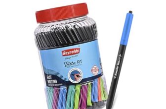 Reynolds VISTA 70 PENS BLUE | Ball Point Pen Set With Comfortable Grip | Pens For Writing | School and Office Stationery | Pens For Students | 0.7 mm Tip Size