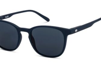 HUSTLR Polarized & 100% UV Protected Stylish Sunglasses | Navy Blue Grey Full Rim Square | As Seen On Shark Tank | Peyush Bansal Sunglasses | For Men & Women | Large | VC S15999