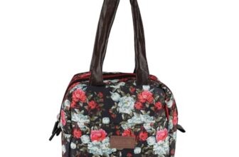 MILTON Floral Lunch Bag I Design Tiffin Bag for Office for Men, Women I Eco Friendly, Spacious, Durable I 2.5 L I Black