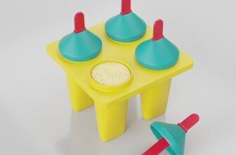 Clazkit Plastic 4 Cavity Reusable Ice Pop Makers, Homemade Popsicle/Frozen Ice Cream/Kulfi Candy for Children & Adults Set of 1 – Multicolor, 11L x 11W x 15H cm