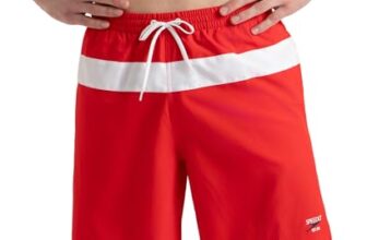 Speedo Men’s 4 Way Comfort Stretch Volley Watershorts with Side Pockets | 100% Recycled Polyester | Water Repellent | Chlorine Resistant | UPF 50+ Sun Protection Swimming Trunks