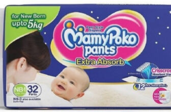 MamyPoko Pants Extra Absorb Diaper- NB Size Pack of 32 Diaper ( NB – 32 ) – New Born(32 Pieces)