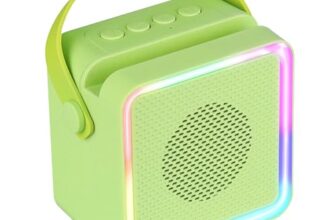 ZEBRONICS County 8, Portable Bluetooth Speaker, 8 Watts, Upto 7 Hours Playback, Passive Radiator, BTv5.3 | TWS | USB | mSD, RGB LED, Call Function, Compact Design, Carry Strap (Green)