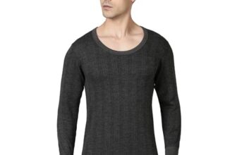 Dixcy Scott Originals Men Dark Grey Round Neck Full Sleeves Solid Thermal Tops