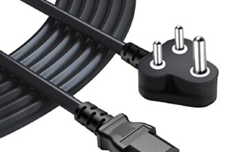 FEDUS 1.8M Computer Power Cable Cord for Desktops PC and Printers/Monitor SMPS IEC Mains Black