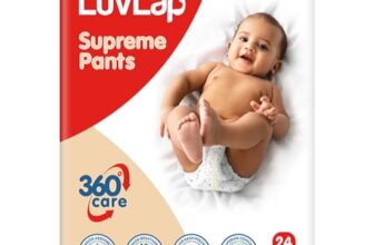 LuvLap Supreme Unisex Diaper Pants XXL, 15-25Kg, 24Pc, 360° Skin Care With 10 Million Breathable Pores, Aloe Vera For Superior Rash Prevention, Upto 12Hr Protection, 5 Layer Super Light Core