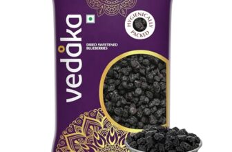 Amazon Brand – Vedaka Dried Sweetened Blueberries | 1 Kg | Whole | No Added Preservatives