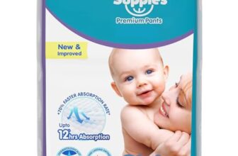 Amazon Brand – Supples Premium Baby Diaper Pants | 42 Baby Diapers | XXL | 15-25 Kg | 12 Hrs Absorption | Cushiony Cotton Soft Fabric | Phthalates-Free | Triple Leak Guard
