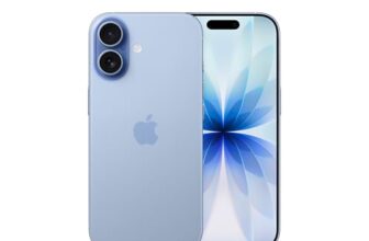 Apple iPhone 17 256 GB: 15.93 cm (6.3″) Display with Promotion, A19 Chip, Center Stage Front Camera for Smarter Group Selfies, Improved Scratch Resistance, All-Day Battery Life; Mist Blue