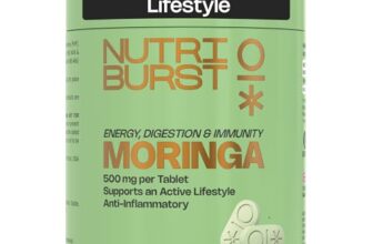 Nutriburst Moringa 500mg – 60 Veg Tablets | Pure & Natural Moringa Supplement for Men and Women | Supports Immunity, Digestion, Energy and Active Lifestyle | Anti-Inflammatory Superfood