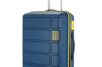 Kamiliant by American Tourister Harrier Zing|Trolley Bag Check-In Medium Size (68 cms) for Travel| Hard Case Polypropylene (PP) Suitcase|360° 8-Wheel Spinner Luggage Trolley|Combination Lock|Navy Blue