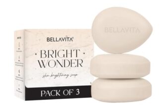 BELLAVITA Bright Wonder Brightening soap | Dark Spot & Pigmentation reduction | Kojic acid & mango butter | Paraben free | pack of 3