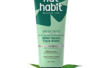 Nat Habit Neem Gel Face Wash For Oily Skin Acne, Pimple And Oil Control With Glowing Skin, Paraben & Sulpahte Free Face Cleanser For Men & Women, (100 g)