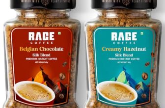 Rage Coffee Silk Blend Instant Coffee | Belgian Chocolate & Creamy Hazelnut Silk Blend Flavoured Coffee 60 GMs Each | Premium, Bold & Smooth | Pack of 2