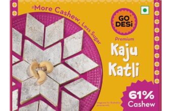 GO DESi Premium Kaju Katli – 180 grams | 61% Cashews | More Cashews, Less Sugar | Sweets |