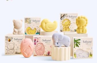 Softsens Assorted Kids Soap 75g each ( Pack of 5 x 75g) | Gentle Nourishing Care with Shea Butter & Natural Milk Cream, Dermatologist Tested Baby Soap, Moisturizing Animal Shape Bar Soap For Toddlers & Kids 2-10 Years