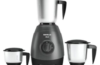 Havells Zello (3 Jar) Mixer Grinder (Grey),750 Watt