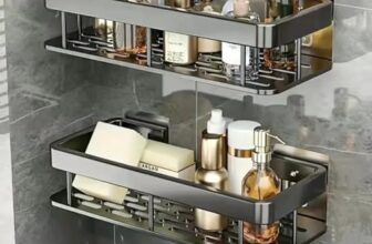 Hallstatt Self Adhesive Bathroom Shelf for Wall Shelf Organizer Wall Mounted Bathroom Shelves Rack Holder Stand for Bathroom Accessories Organiser Without Drill