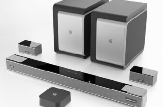 GOVO GoSurround 1000 Pro, 5.2.4 Channel, 800W Soundbar with True Dolby Atmos®, 6.5” Dual Subwoofer, Wireless Rear Satellites, HDMI/Optical/AUX/USB/Bluetooth, 3 EQ Modes, LED Display – Platinum Silver