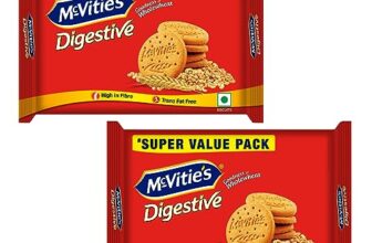 McVities Digestive High Fibre Biscuits with Goodness of Wholewheat,Super Saver Family Pack, 959.1g, Super Saver Family Pack – Pack of 2