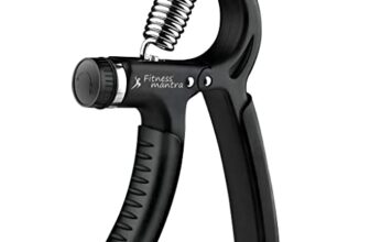 Fitness Mantra® Weight Adjustable Hight Quality Hand Gripper for Men & Women |Hand Grip|Finger Exerciser|Power Gripper|Hand Exerciser Equipment|Hand Strengtheners|Black| 10-40KG|Stainless Steel