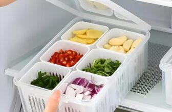 Satpurush Fridge Storage Boxes, Fridge Organiser, Container for Kitchen Storage Set, Plastic containers for Kitchen Storage, Durable containers for Storage for Efficient Organisation (Pack of 1)