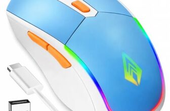 Archer Tech Lab Wireless Bluetooth Gaming Mouse| Tri-Mode (BT 5.3/2.4GHz USB/Wired) 7 RGB Lights, 4 DPI Levels (1200-3200) 500mAh Rechargeable| Ergonomic Lightweight 86g| PC Laptop Mac (Recurve 700)
