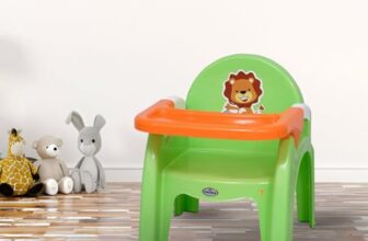 Prima Detachable Baby Desk Plastic Chair 130 High Chair Eating Feeding Booster Seat with Detachable Tray, Green