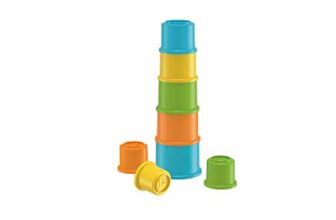 Fisher-Price Baby Plastic Stacking Cups ,Building Blocks( Multicolor ), 8 Pieces
