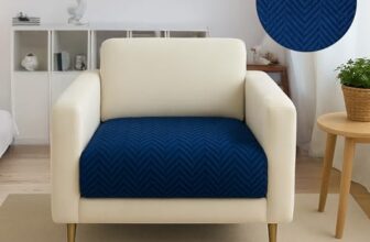 Amazon Basics – Velvet Quilted Make Your Own Sofa Cover |1 Seater | Multi-Layered Fabric |70cm x 70cm | 350 GSM | Color – Navy Blue