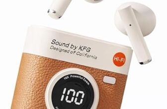 VEHOP Q88 TWS Earbuds with Digital Display, BT 5.49+ENC for Clear Calling, Low Latency Gaming Wireless Headphone, 40 Hours Play, Immersive Sound, Touch Control, IPX4 & Voice Assistance. Brown.