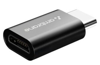 Ambrane Type-C to Micro USB OTG Adapter for 3A Fast Charging and Data Sync- Compatible with All Type-C Enabled Devices Blue