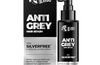 Beardo Anti Grey Hair Serum for Men, 50 ml | SilverFree™ Formula | Also contains Amla + Methi + Rosemary + Brahmi + Bhringraj extracts for Hair Shine | Lightweight and Non-Sticky